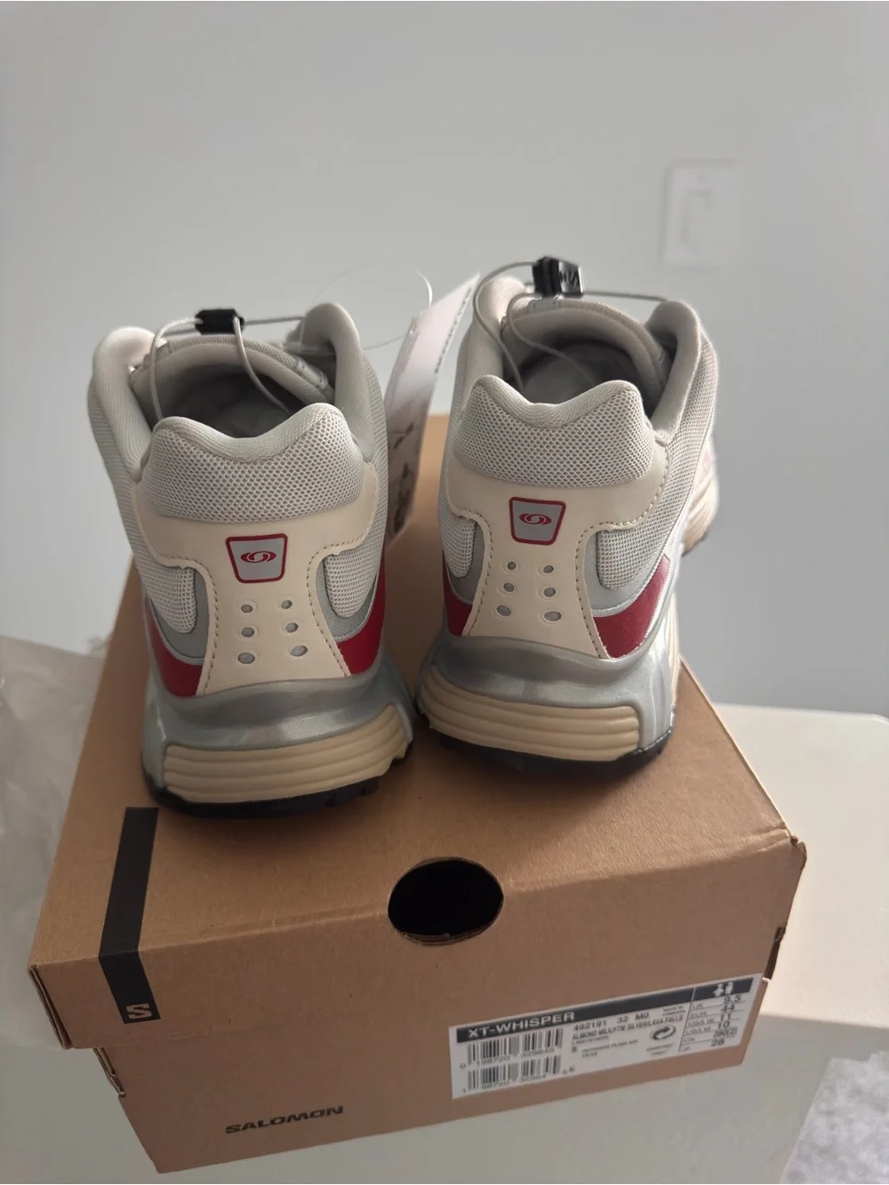 Salomon XT-Whisper Sneakers in White & Red